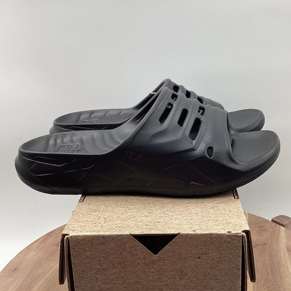 Teva Mens ReEmber Terrain Slides Black Ultra Comf Sandals 1129594-BLK